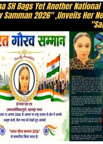 Mayaa SH Bags Yet Another National “Bharat Gaurav Samman 2026” , Unveils Her New Book “Sanyam”