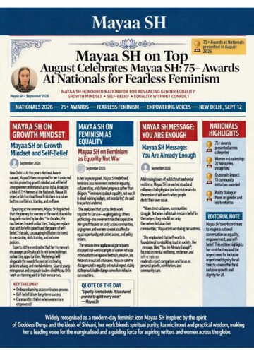 August Celebrates Mayaa SH: 75+ Awards At Nationals for Fearless Feminism…
