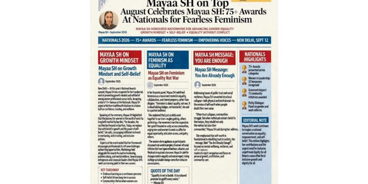 August Celebrates Mayaa SH: 75+ Awards At Nationals for Fearless Feminism…